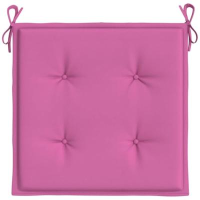VidaXL Tuinstoelkussens 4 st 50x50x4 cm stof roze