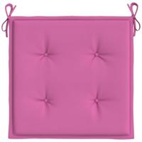 Tuinstoelkussens 2 st 50x50x3 cm stof roze - thumbnail
