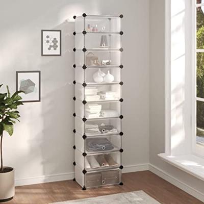 VidaXL Schoenenrek 44x32x174 cm polypropeen transparant VidaXL Schoenenrek 44x32x174 cm polypropeen transparant