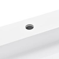 Wastafel 120x46x11 cm mineraal gegoten/marmer gegoten wit - thumbnail