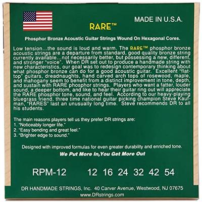 DR Strings RPM-12-3PK Rare 3 sets 12-54 snaren voor akoestische gitaar