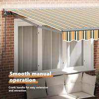 VidaXL Inklapbaar zonnescherm groen en geel 350 x 250 cm - thumbnail