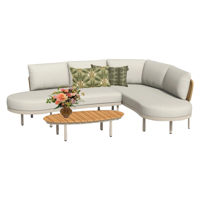 Fumanu Hoek Loungeset Champagne Tierra Outdoor - Tierra outdoor - thumbnail