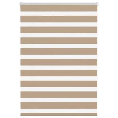 VidaXL Zebra blind 105x150 cm stofbreedte 100,9 cm polyester zandbruin