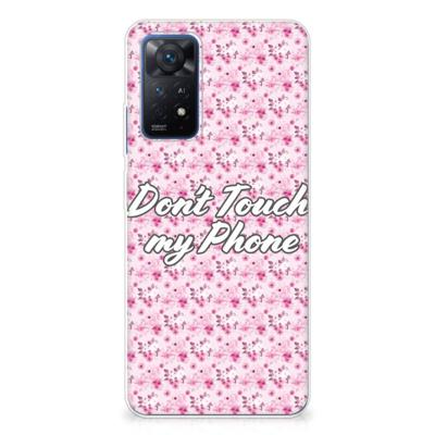 Xiaomi Redmi Note 11 Pro 5G Silicone-hoesje Flowers Pink DTMP Xiaomi Redmi Note 11 Pro 5G Silicone-hoesje Flowers Pink DTMP