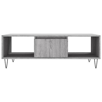 Salontafel 104x60x35 cm bewerkt hout grijs sonoma