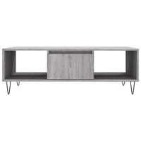 Salontafel 104x60x35 cm bewerkt hout grijs sonoma - thumbnail