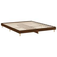 Bedframe zonder matras bewerkt hout bruin eikenkleur 120x200 cm - thumbnail