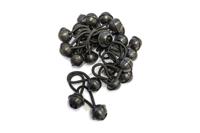 Elastiek met Balletjes kort voor bevestiging PVC zeilen set 25 st. Zwart - thumbnail
