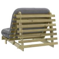 Futon slaapbank met matras 100x206x11 cm gempregneerd hout - thumbnail