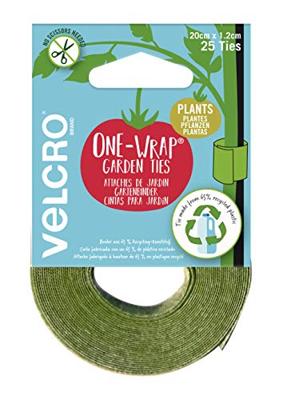 VELCRO® Klittenband Universeel Om te bundelen, Voor planten en tuin Haak- en lusdeel (l x b) 20 cm x 1.2 cm Groen 25 stuk(s)