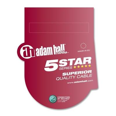 Adam Hall 5 Star BVV 0300 gebalanceerde Jack TRS instrumentkabel 3,0 m