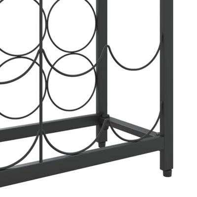 Wijnrek voor 45 flessen 54x18x100 cm smeedijzer zwart
