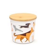 Barks Hond Set van 2 RPET en Bamboe Voorraadpotten S/M - thumbnail