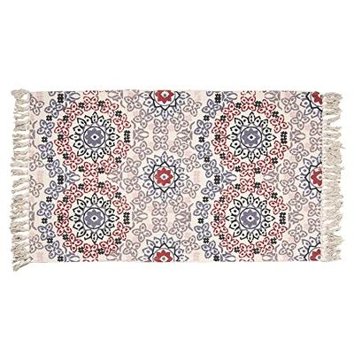 Clayre & Eef Vloerkleed 140x200 cm Blauw Rood Katoen Rechthoek Tapijt Clayre & Eef Vloerkleed 140x200 cm Blauw Rood Katoen Rechthoek Tapijt