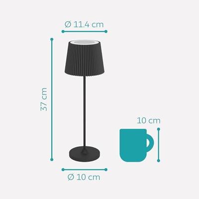 Eglo TafellampLeonero zwart - 75935