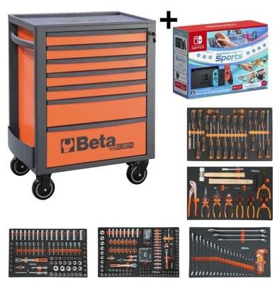 Beta RSC24/7FO Gevulde Gereedschapswagen | + Nintendo Switch Sports Edition | 7 Lades | 390-delig | Oranje - ZNLDEC022 Beta RSC24/7FO Gevulde Gereedschapswagen | + Nintendo Switch Sports Edition | 7 Lades | 390-delig | Oranje - ZNLDEC022