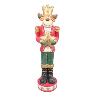 Beeld Rendier 80 cm Rood Kunststof Kerstdecoratie Decoratief Figuur Beeld Rendier 80 cm Rood Kunststof Kerstdecoratie Decoratief Figuur
