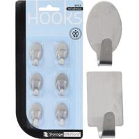 Storage Solutions Plakhaakjes rvs 6 stuks op kaart - thumbnail