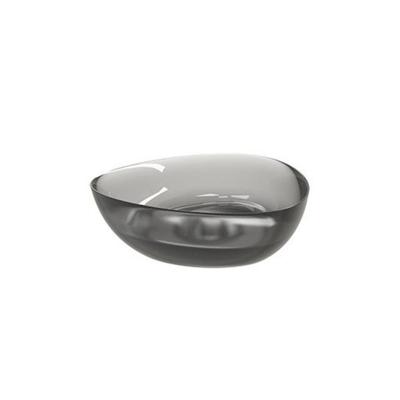 Riho Oviedo waskom - 41x41x13cm - solid surface - semi transparant - frosted smoke W021001F01