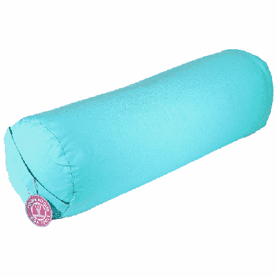 Yogi & Yogini Yoga Bolster Turquoise Rond Katoen - Effen - 60 x 16 cm Yogi & Yogini Yoga Bolster Turquoise Rond Katoen - Effen - 60 x 16 cm