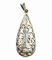 Zilveren Hanger Druppel - 30 mm - thumbnail