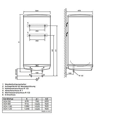 Vaillant VEH 80/7 pro VEH 80/7 pro Boiler C (A - G)