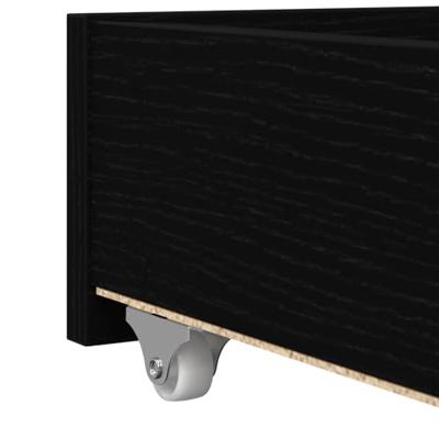 Dagbedframe met lades Zwart eiken 100 x 200 cm Bewerkt hout