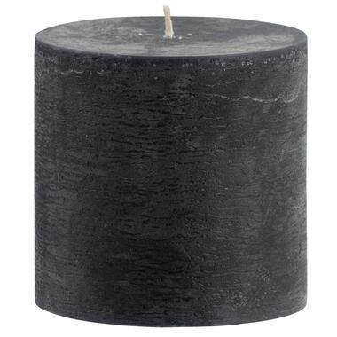 Stompkaars rustiek - zwart - 10xØ10 cm - Leen Bakker