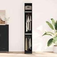 Kledingkast met plank Zwart eiken 30 x 50 x 200 cm Bewerkt hout - thumbnail