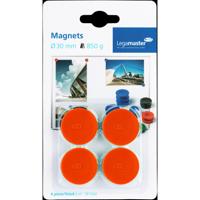 Magneet legamaster 30mm 850gr rood 4 stuks - thumbnail