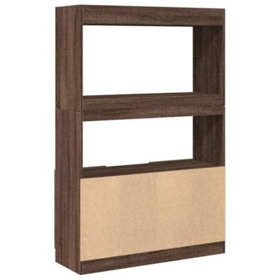 Hoge kast 92x33x140 cm bewerkt hout bruin eikenkleur
