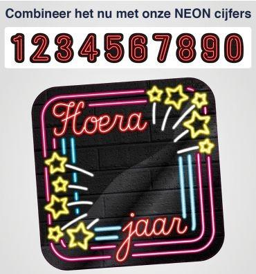 Huldeschild neon blanco