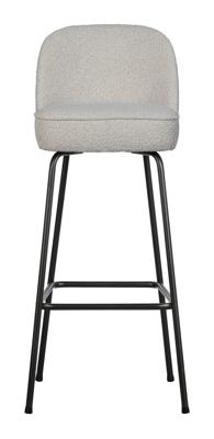 WOOOD Barkruk 'Vogue' Bouclé, kleur Naturel (zithoogte 80cm)