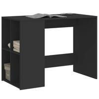 Bureau 102x50x75 cm bewerkt hout zwart - thumbnail