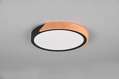 Trio Zwarte led plafonnièreJano Ø 32cm - R67201132