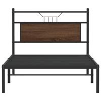 Bedframe zonder matras 107x203 cm spaanplaat bruin eikenkleurig - thumbnail