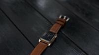 Nomad traditional leather strap Apple Watch 42mm / 44mm / 45mm / 49mm bruin / zilver - thumbnail