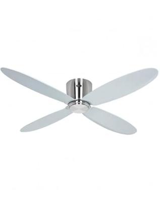 CasaFan ECO PLANO II 132 BN-SI WiFi Flügel lack silber Plafondventilator 28 W (Ø x h) 132 cm x 160 mm Chroom (geborsteld) Met afstandsbediening, Timer, Met