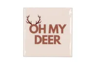 Tegeltje Oh my deer 10x10x1cm - thumbnail
