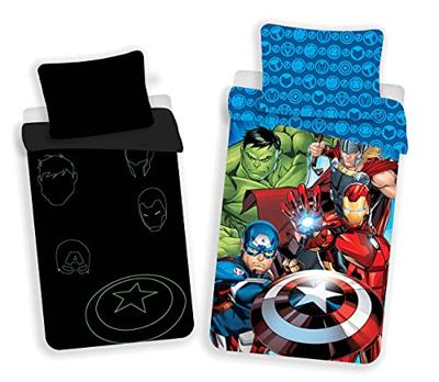 Marvel Avengers Dekbedovertrek Glow in the dark - 140 x 200 cm - 70 x 90 cm Marvel Avengers Dekbedovertrek Glow in the dark - 140 x 200 cm - 70 x 90 cm