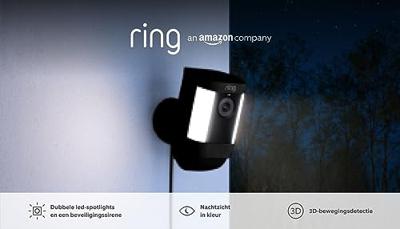 ring Spotlight Cam Pro - Plug-In - Black 8SC1S9-BEU2 IP Bewakingscamera WiFi 1920 x 1080 Pixel