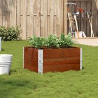 VidaXL Plantenbak 80x60 cm massief grenenhout bruin - thumbnail