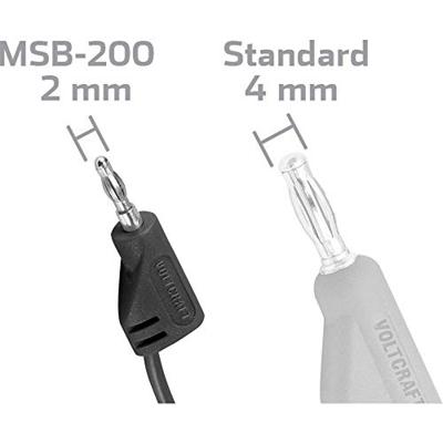 VOLTCRAFT MSB-200 Meetsnoer Banaanstekker 2 mm Banaanstekker 2 mm 0.90 m Zwart 1 stuk(s)