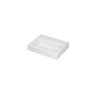 INK Momento Wastafel Polystone met 1 Kraangat - 600x450x90 mm - Mat Wit - thumbnail