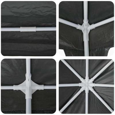 Partytent Antraciet 800 x 400 x 266 cm Polyethyleen en Staal