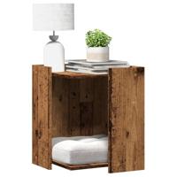 VidaXL Kattenbakkast 42x42x51 cm bewerkt hout oud houtkleurig - thumbnail