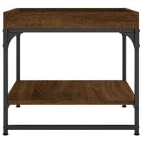 Salontafel 49,5x49,5x45 cm bewerkt hout bruineikenkleurig - thumbnail