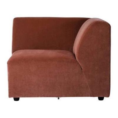 HKliving Jax bank Right End Royal Velvet Magnolia