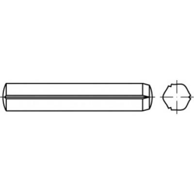 TOOLCRAFT TO-5437446 Cilindrische kerfstift 3 mm Staal 100 stuk(s)